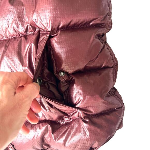 J.Crew Women’s XL Burgundy Down Puffer Vest 70/30 Fill -Quilted Nylon Liner - Picture 7 of 10